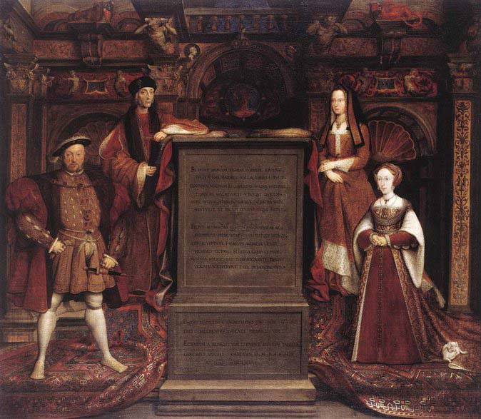 Henry VII, Elizabeth of York, Henry VIII, and Jane Seymour